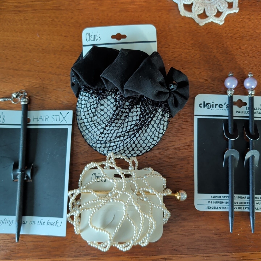 Vintage Y2K Lot Claire's Hair  Accessories Chopstick Bun Holder Deadstock